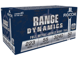 Fiocchi Shooting Dynamics 55 gr FMJ .223 Remington Ammunition, 20 Rounds