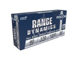 Fiocchi Range Dynamics .40 S&W 170gr FMJTC Ammo, 50rds. - 40SWA