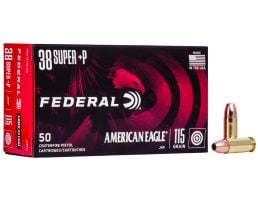 American Eagle 38 Super+P NOT FOR REVOLVERS 115 JHP Ammunition 50rds - AE38S3