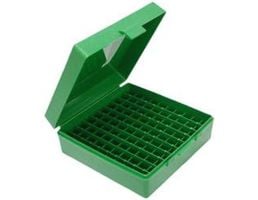 MTM Case Gard p-100-3 Ammo Box 100 Round Flip Top 38 357 Green - P-100-3-10