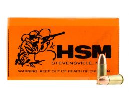 HSM 9mm 124gr PRN Ammunition Re-Manufactured 50rd box - HSM-9mm-4r