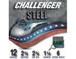 Challenger Steel Game and Target 12 Gauge 2-3/4" #6 1-1/8 Ounce 250rds Case