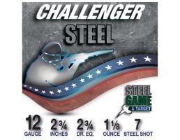 Challenger Steel Game and Target 12 Gauge 2-3/4" #7 1-1/8 Ounce 250rds Case