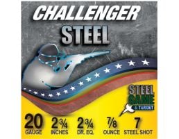 Challenger Steel Game and Target 20 Gauge 2-3/4" #7 7/8 Ounce 250rds Case