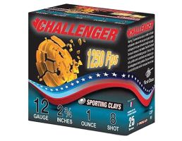 Challenger Sporting Clay 12 Gauge 2-3/4" #8 1 Ounce 250rds Case