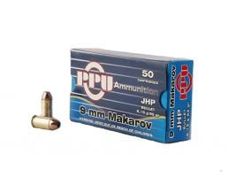 PRVI Partizan 9x18 Makarov 95gr JHP Ammunition, 50 Round Box - PP-R9.41