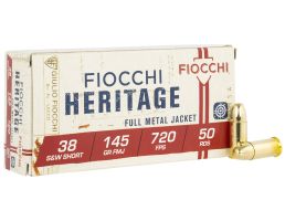 Fiocchi 38 S&W Short 145gr FMJ Ammunition 50rds - 38SWSHA