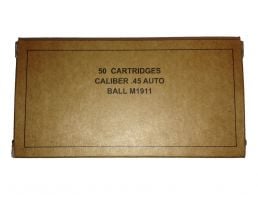 Winchester 45 Auto/ACP 230gr FMJ Service Grade Ammunition 50rds - SG45W