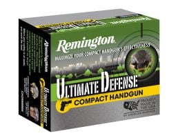 Remington 9mm 124gr GJHP Ultimate Defense Compact Handgun Ammunition 20rds - CHD9MMBN