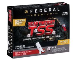 Federal HEAVYWEIGHT TSS, 20ga ,3", 1 1/2oz, #9 ,Turkey Load-PTSSX258F 9