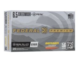 Federal Premium Berger Elite Hunter 6.5 CM+Peak 156Gr BT Ammo, 20 Rds