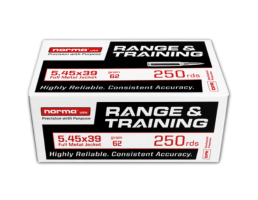 Norma Range & Training 5.45x39 62gr FMJ Bulk Ammo, 250 Rds