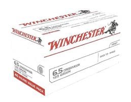 Winchester 6.5 Creedmoor 125gr Open Tip USA White Box Range Ammunition, 40 Rounds - USA65CMXL