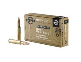 Prvi Partizan .308 Winchester Match FMJBT 175 gr 20 Rounds Ammunition - PPM3083