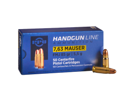 PPU USA 7.63 Mauser 85 gr FMJ 50rds