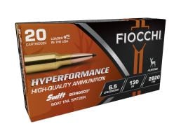 Fiocchi Hyperformance 6.5 Creedmoor 130gr Scirocco II Spitzer Ammo, 20rds - 65CMSCA