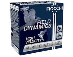 Fiocchi Shooting Dynamics 12 GA 2.75" 1.25 oz. #5 High Velocity 25 Shotshells - 12HV5
