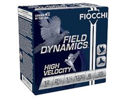 Fiocchi High Velocity 12 GA 2-3/4" 1-1/4 oz. #6 25 Rounds Ammunition - 12HV6