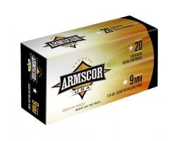 Armscor 9mm 124 Grain JHP 20 Rounds Ammunition - AC9-7N