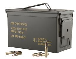 Prvi Partizan Mil Spec 145 gr FMJBT 7.62 Ammo, 500/box - PPN762MC