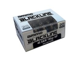 Ammo Inc. BlackLine 40 S&W Ammo 180 Grain HP, 20rds - 40180HP-BL20