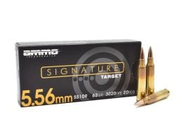 Ammo Inc Signature 5.56x45mm Ammo 62gr FMJ, 20rd - 556062SS109-A20