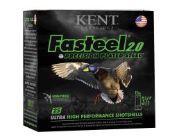 Kent Fasteel 2.0 Precision Plated Steel 12 Gauge 2-3/4" 3 Shot 1-1/4 oz Shotshell, 25/Box - K122FS36-3