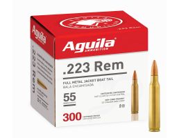 Aguila 223 Remington 55gr FMJ Bulk Pack Ammo, 300rds - 1E223108