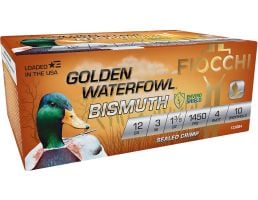Fiocchi Golden Waterfowl Bismuth 12 Gauge 3" #4 Ammo, 10rds - 123GB4