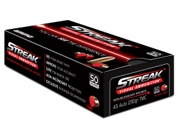Ammo Inc STREAK .45 ACP Ammo 230gr TMC Red, 50rds - 45230TMC-STRK-RED-50