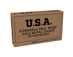 Winchester 5.56x45mm NATO 55gr FMJ Ammo, 20rds - SGM193KW