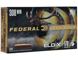 Federal Premium .308 Win 178 gr Ammo ELD-X - 20rds - P308ELDX1