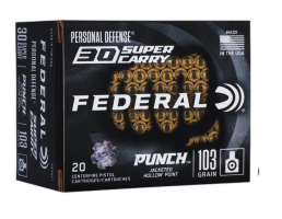 Federal Personal Defense Punch .30 Super Carry 103 gr Ammo PHP, 20rds - PD30P1