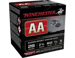 Winchester AA Sporting Clay 28 Gauge 2.75" #8 25rds