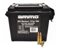 Ammo Inc .300 Blackout 147gr FMJ Ammo, 300rd Can - 300147FMJ-FS300
