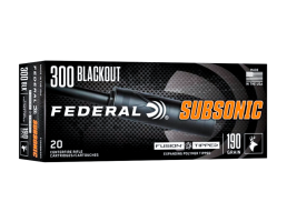 Federal Subsonic .300 AAC Blackout 190 gr Fusion Tipped Ammo, 20rds - F300BMSR3