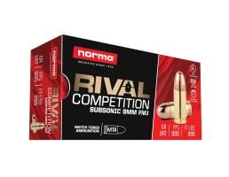 Norma Range/Training 9mm 147 gr FMJ 50rds Rifle Subsonic Ammo for Training - 801906402