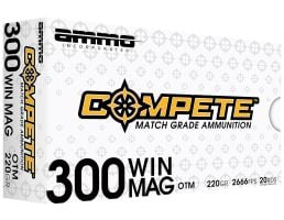 Ammo Inc Match .300 Win Mag 220 gr BTHP 20rds Rifle Ammo - 300WM190BTHPA20
