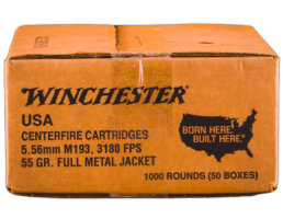 Winchester USA 5.56x45mm 55 gr FMJ 1000rds/Case