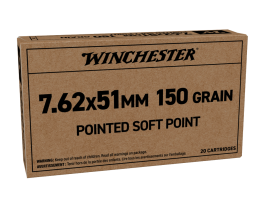 Winchester 7.62x51mm 150gr Soft Point Ammo, 20rds - SG76251P