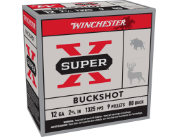 Winchester Super X 12 GA 2-3/4 00 Buckshot, 25rds