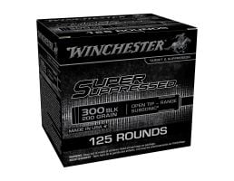 Winchester Ammo 300 BO Super Supressed FMJOT 200gr Subsonic 125rd - SUP300BLK2