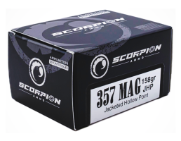 Scorpion 357 Magnum 158gr JHP Ammo, 20rds - 357158JHPS20
