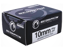 Scorpion 10mm 180gr JHP Ammo, 20rds - 10180JHPS20