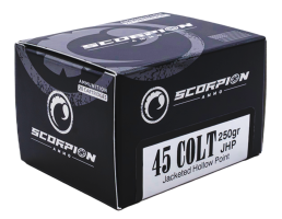 Scorpion 45 Colt 250gr JHP Ammo, 20rds - 45C250JHPS20