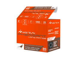 Migra Pheasant 20 Gauge 3in 1-1/4oz 4/6 High Brass Stacked Load, 25rds - M20P46