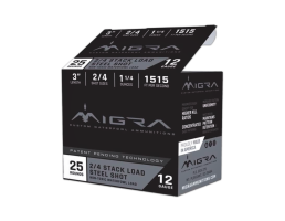 Migra Steel Waterfowl 12 Gauge 3in 1-1/4 oz #2/4 Stacked Load, 25rds - M12AS24