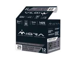 Migra Steel Waterfowl 12 Gauge 3-1/2in 1-3/8 oz #2/BB Stacked Load, 25rds - M12LSS2BB