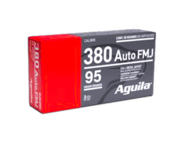 Aguila Handgun .380 Auto 95 Grain FMJ Ammo, 50Rds