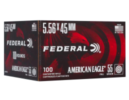 Federal American Eagle 5.56 55gr FMJ-BT Ammo, 100rds - AE193C